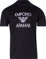 Emporio Armani Heren T-shirt Met Borstlogo Zwart maat L