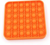 Pop it van By Qubix Pop it fidget toy - Vierkant - Oranje - fidget toy van hoge kwaliteit!