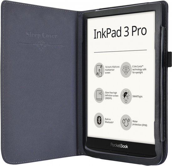 Étui Pocketbook Inkpad 3 Pro e-Reader, étui livre extra luxueux et sur  mesure, noir,... | bol.com