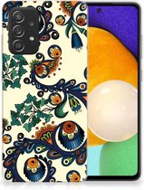 Hoesje maken Samsung Galaxy A52 Enterprise Editie (5G/4G) Telefoonhoesje met Naam Barok Flower