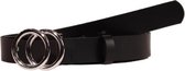 Dames riem leer 3,0 cm Zwart, bandmaat 085