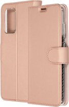 Samsung Galaxy A72 Hoesje Met Pasjeshouder - Accezz Wallet Softcase Bookcase - Rosé Goud