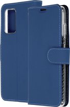 Samsung Galaxy A72 Hoesje Met Pasjeshouder - Accezz Wallet Softcase Bookcase - Donkerblauw