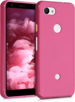 kwmobile telefoonhoesje voor Google Pixel 3a - Hoesje voor smartphone - Back cover in mat fuchsia