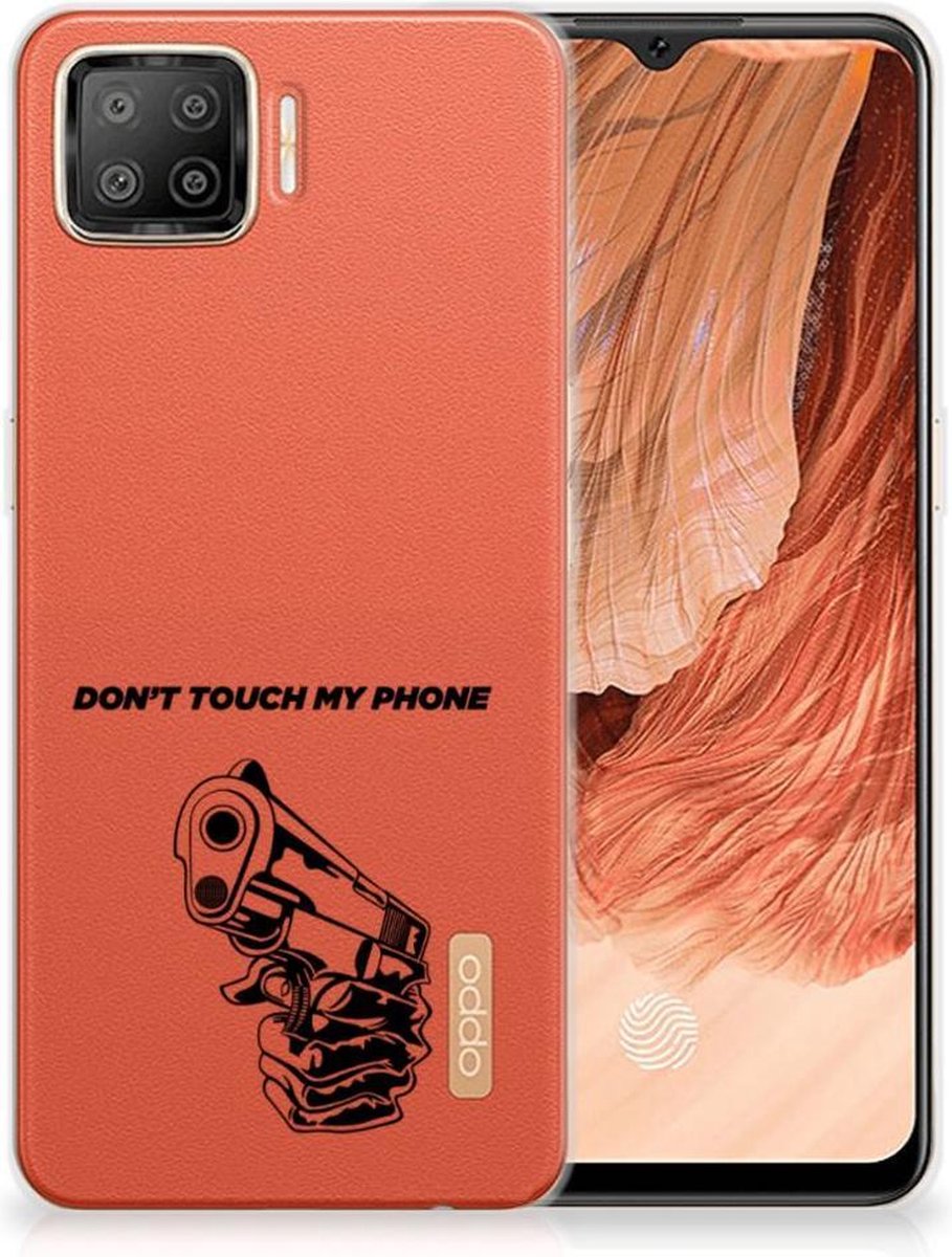 OPPO A73 4G Silicone-hoesje Gun Don't Touch My Phone