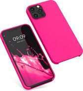 kwmobile telefoonhoesje voor Apple iPhone 12 Pro Max - Hoesje met siliconen coating - Smartphone case in neon roze