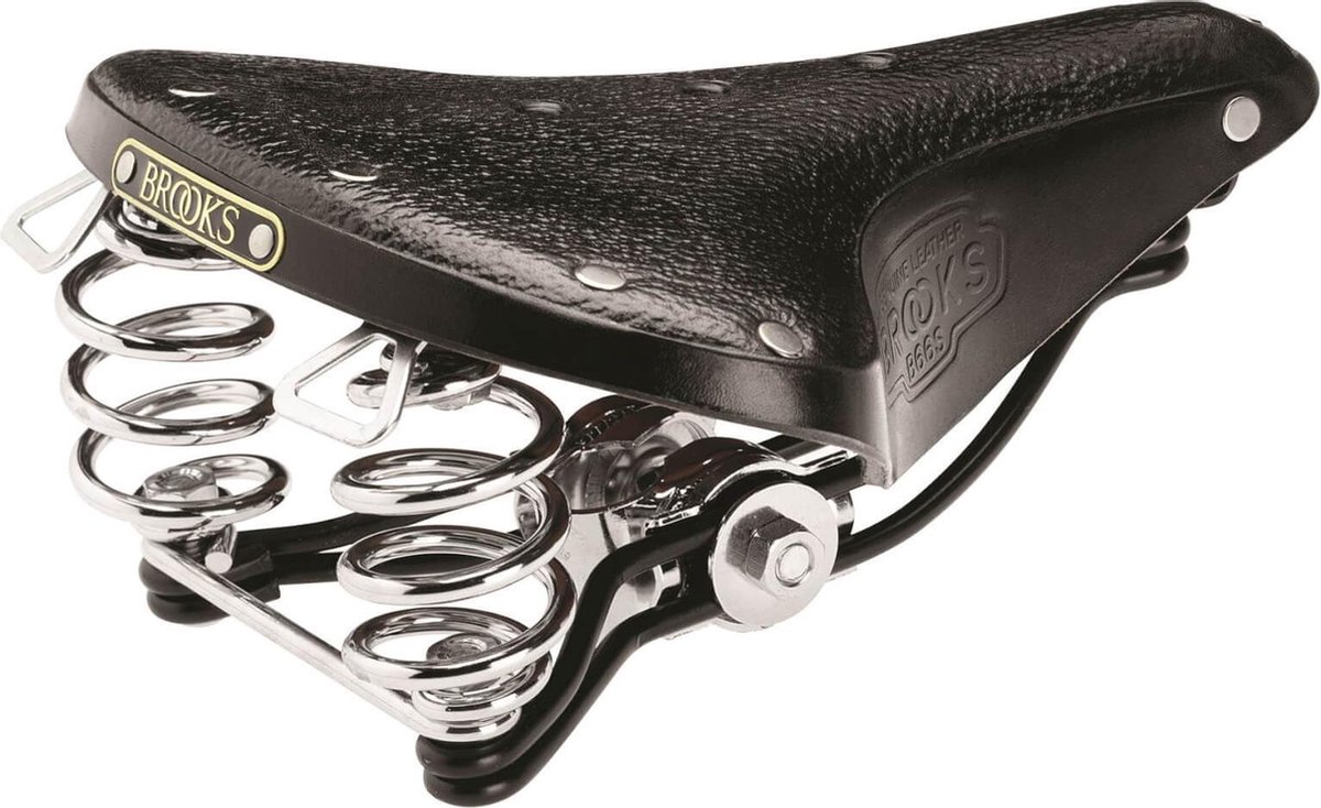 Brooks zadel B66S - dames - geveerd leer - voor stadsfietsen - ZDB281DZ