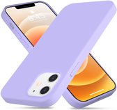 Silicone case geschikt voor Apple iPhone 12 Mini - 5.4 inch - lichtpaars