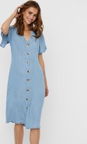 Vero Moda VMVIVIANA SS CALF DRESS - Light Blue DNM Light Blue