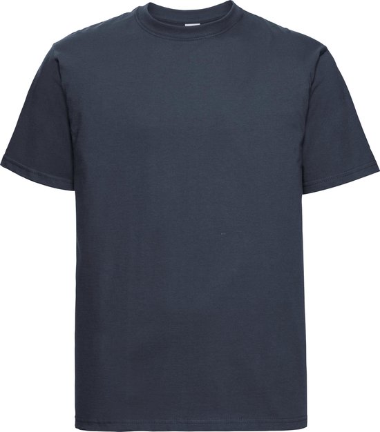Russell Europa Heren Klassiek Zwaargewicht Ringspun Korte Mouwen T-Shirt (Franse marine)