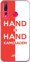 6F hoesje - geschikt voor Huawei P30 Lite -  Transparant TPU Case - Feyenoord - Hand in hand, kameraden #ffffff