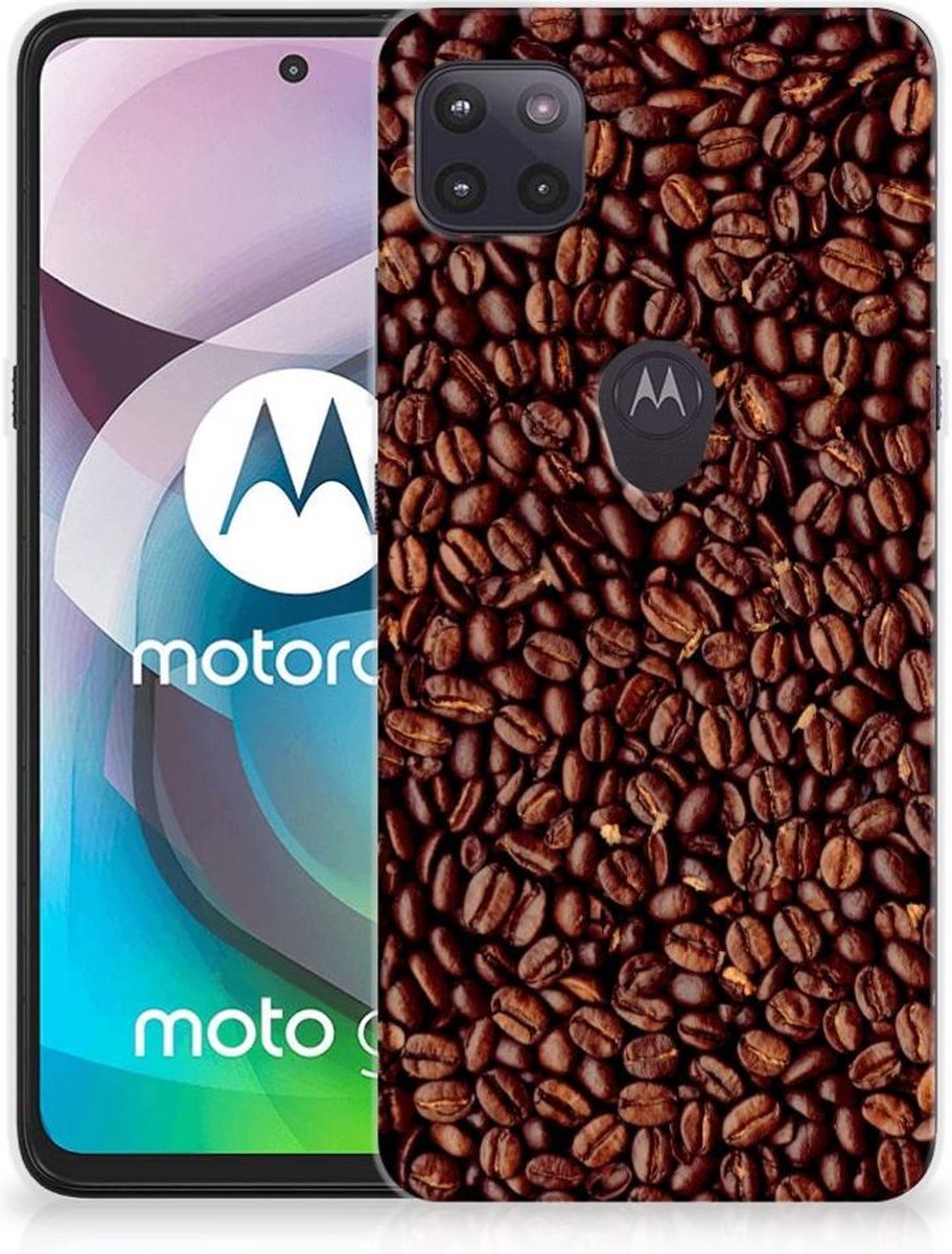 Motorola Moto G 5G Siliconen Case Koffiebonen