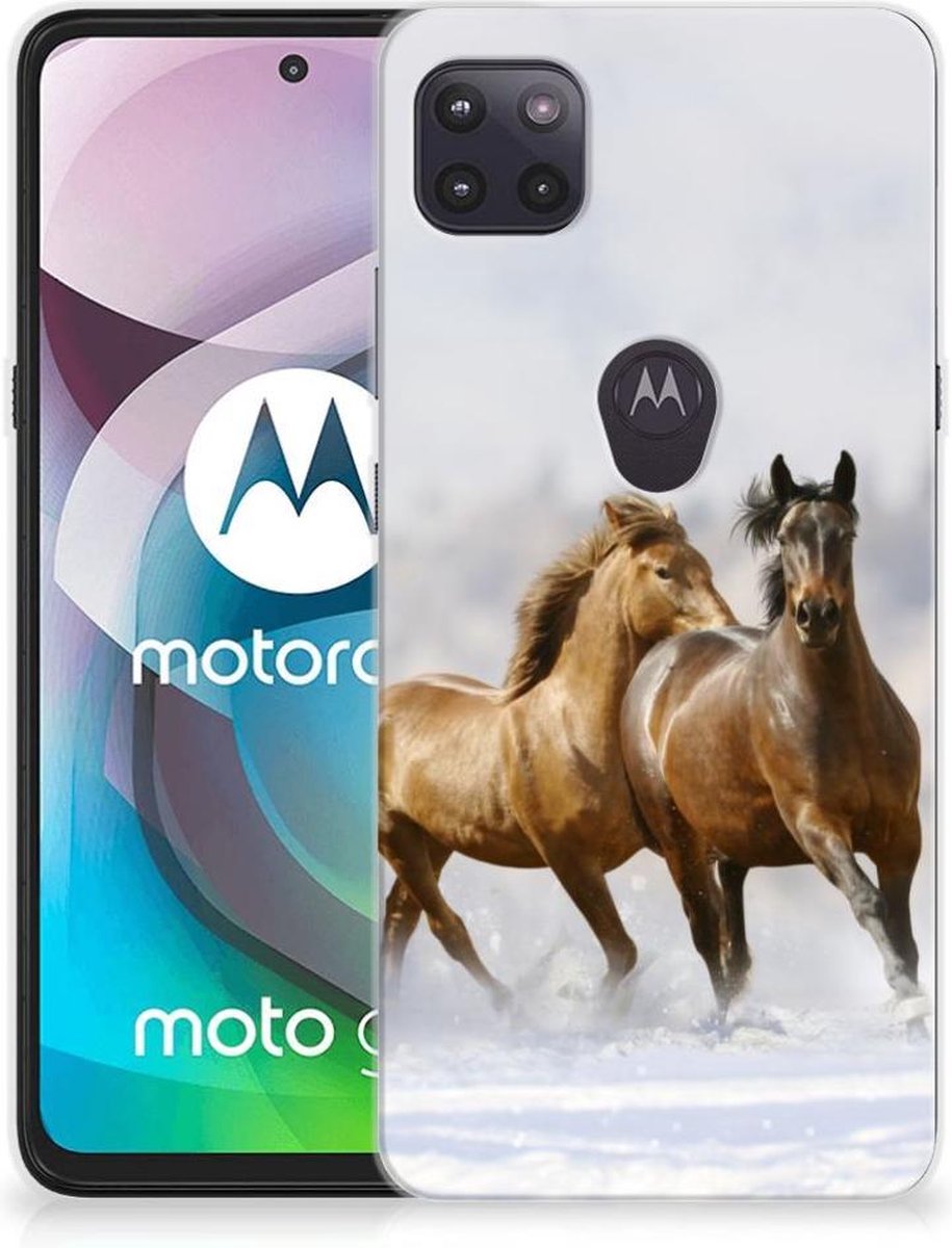 Motorola Moto G 5G TPU Hoesje Paarden