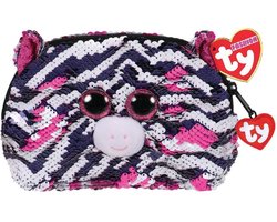 TY Fashion Handtas Zebra Zoey 20 cm Zwart/Wit/Roze - Speelgoed - Rugzakken en Tassen