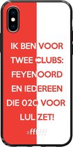 6F hoesje - geschikt voor iPhone X -  TPU Case - Feyenoord - Quote #ffffff