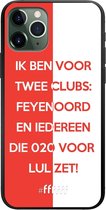 6F hoesje - geschikt voor iPhone 11 Pro -  TPU Case - Feyenoord - Quote #ffffff