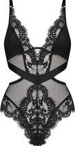 Hunkemöller Dames Lingerie Body Meadow  - Zwart - maat S