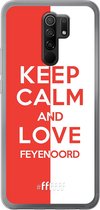 6F hoesje - geschikt voor Xiaomi Redmi 9 -  Transparant TPU Case - Feyenoord - Keep calm #ffffff