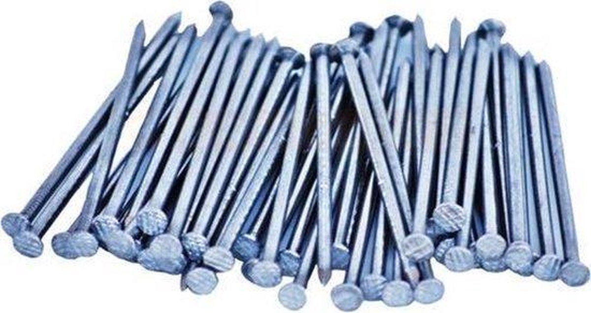 125mm x 5,30 - Gegalvaniseerde Draadnagels- 10 Stuks- Spijkers - Platkop - Geruit