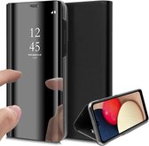 Hoesje geschikt voor Samsung A02s - Spiegel Book Case Cover Hoes Zwart