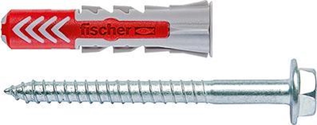 Fischer plug Duopower 12x60mm met schroef (Prijs per 5 stuks)