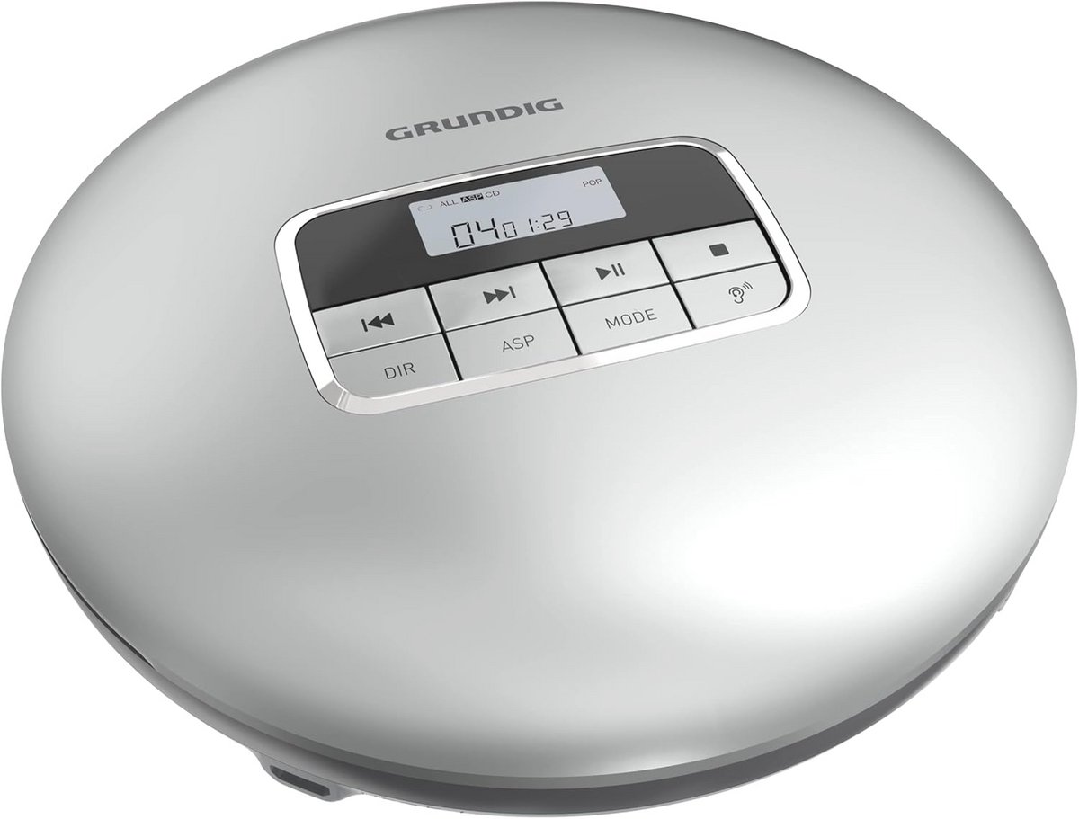 Draagbare CD-speler met oplaadbare batterij - 8 uur afspeeltijd, compatibel met MP3, WMA, CD-Audio en meer