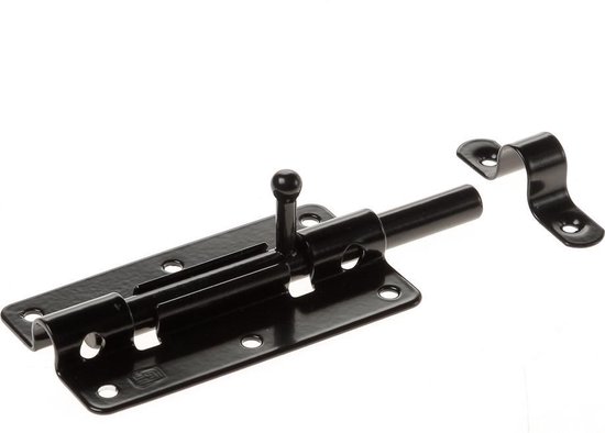 GB Plaatgrendel zwart 100x50mm | bol