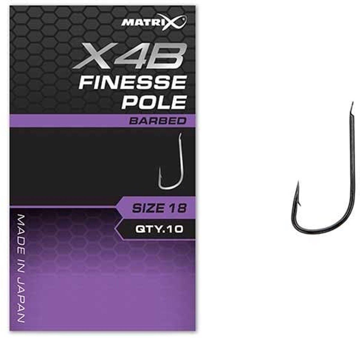 Matrix X4B Finesse Pole Spade-Barbed (10 pcs) - Maat : 18