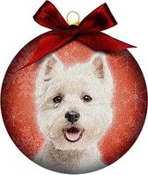 Ornament frosted Westie