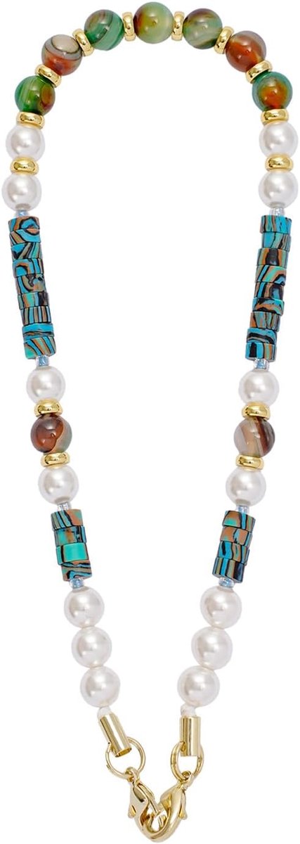 Telefoonketting met parels - Korte telefoonband - Universeel - 1 stuk