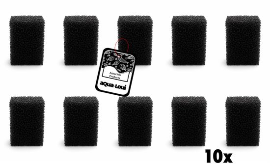 Foto: Aqua loui filtersponzen geschikt voor superfish aquaflow 100 150 easy click cartridge aquariumfilter navulling 10 stuks