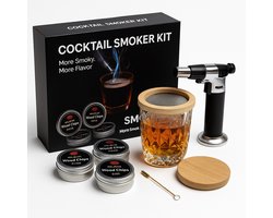 MixMaster- Cocktail Smoker Set - Smoking Gun - Whiskey - Verschillende Smaken - Luxe MixMaster- Cocktail Smoker Set - Smoking Gun - Whiskey - Verschillende Smaken - Luxe