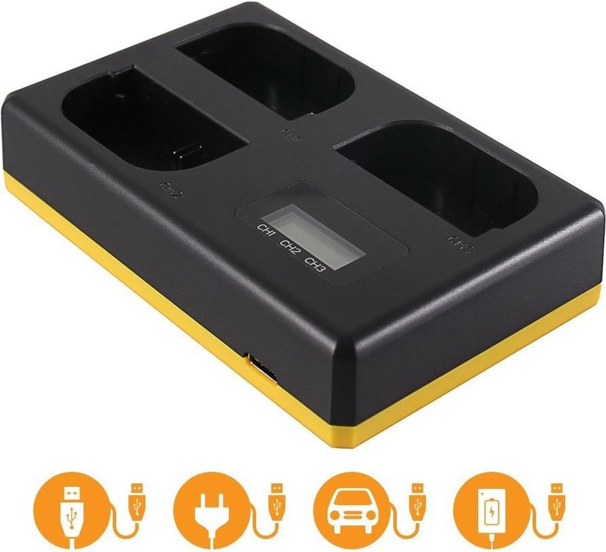 Chargeur Double Pour Batterie Canon LP-E6 / LP-E6N / LP-E6NH - Écran LCD Et USB-C