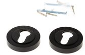 Profielcilinder plaatje rond 52x10mm zwart