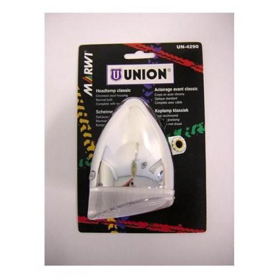 Union - Koplicht - koplamp - Staal chroom - voor dynamo van Union — afbeelding 3