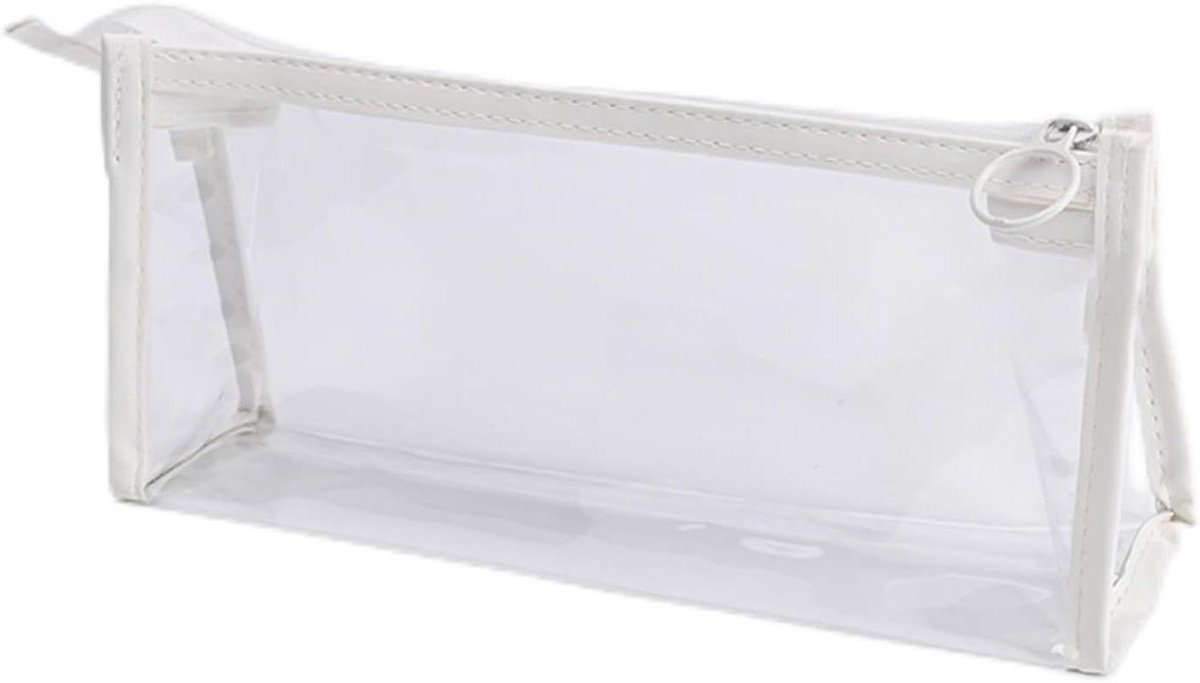 Doorschijnende witte schrijfwaren organizer tas