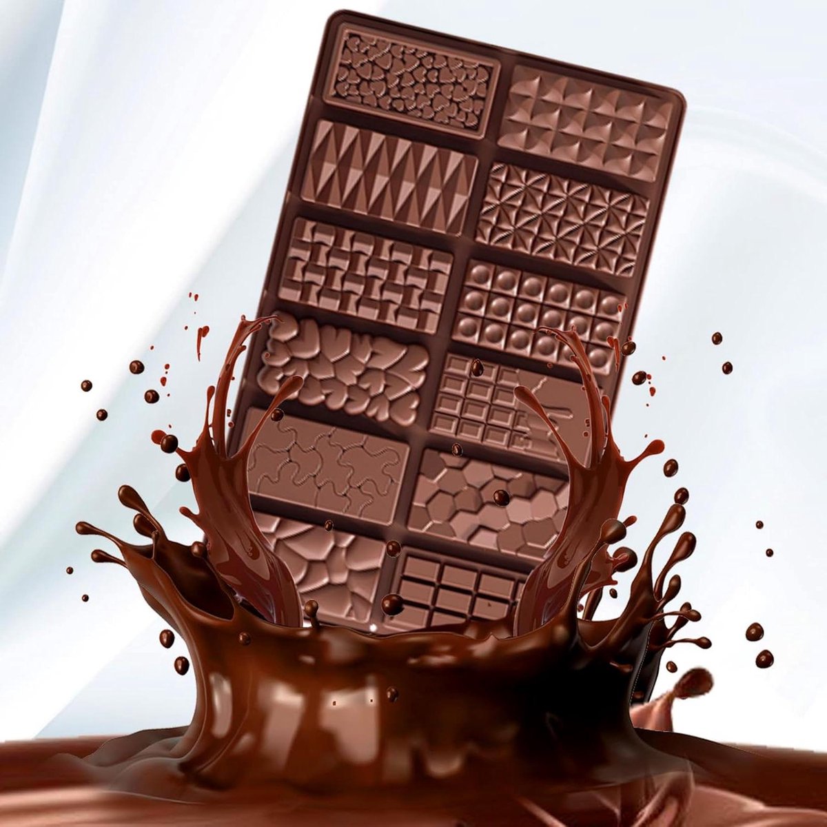 Diepe siliconen chocoladevorm - 12-in-1 Dubai Design voor Bonbons en Snoepjes