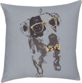 MAR10 Kussen Dabo Wit 45cm Stof Glamour