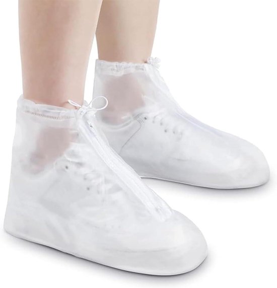 Regenschoenovertrek Herbruikbaar Met Rits - Antislip Overschoenen Met Reflecterende Strepen XXL
