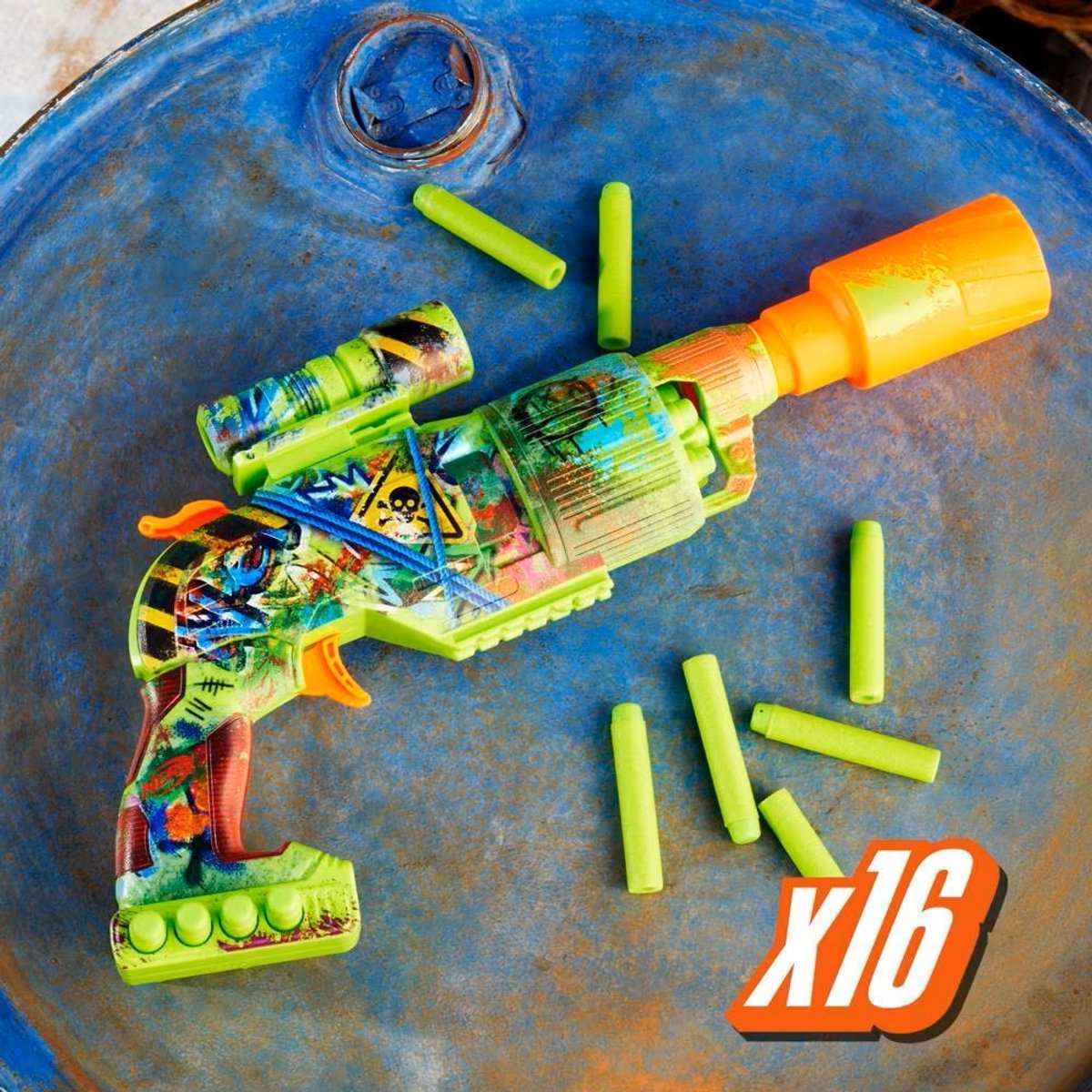 NERF Zombie Driller - Blaster, 16 Nerf Elite-darts — afbeelding 5