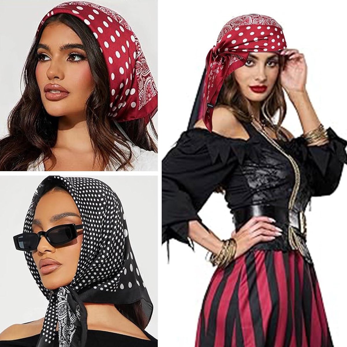 Satijnen Bandana / Zakdoek Zwart | Satijn | 60 x 60 cm - Fashion Favorite