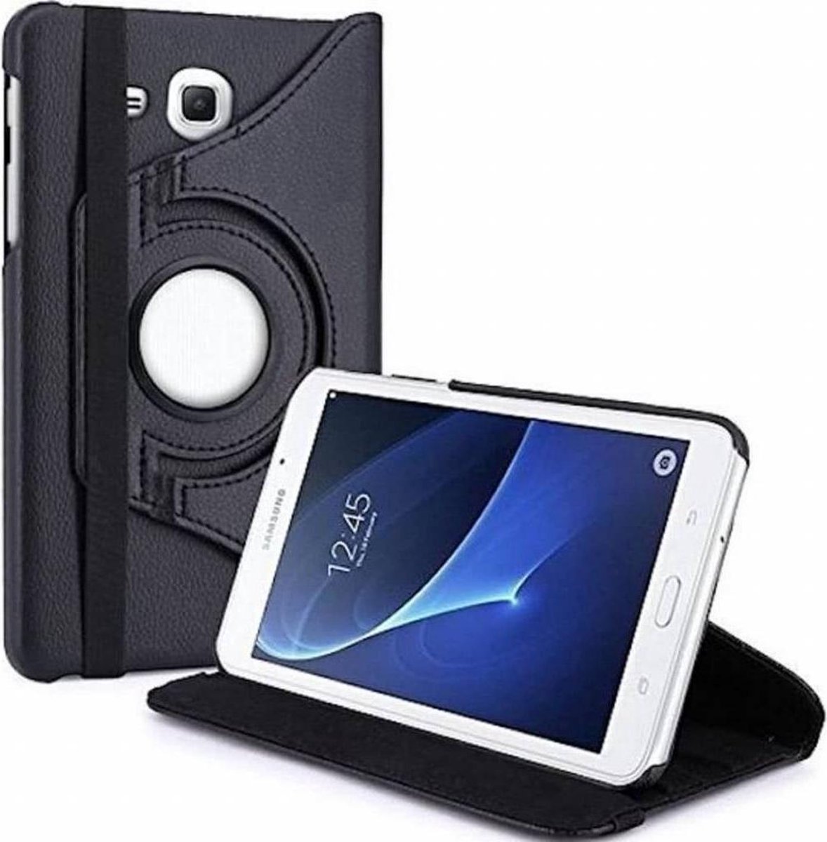 Geschikt voor Samsung Galaxy Tab A 7.0 inch (2016) T280 / T285 hoesje 360 graden draaibare Case Zwart