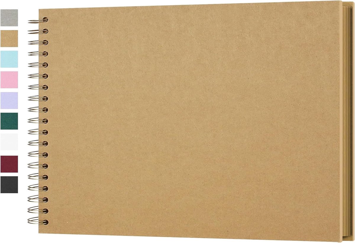 Handgemaakt fotoalbum - 40 pagina's - 28 x 20,5 cm - kraftpapier