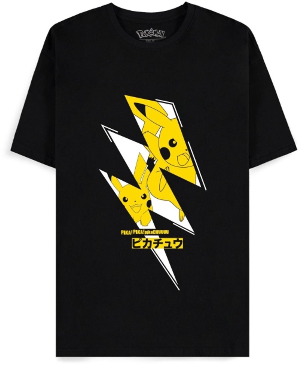Pokémon - Pikachu Heren T-shirt - M - Zwart