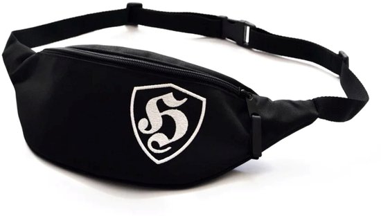 Sac banane unisexe avec logo « H » Black Hooligans – Riem réglable – Hydrofuge