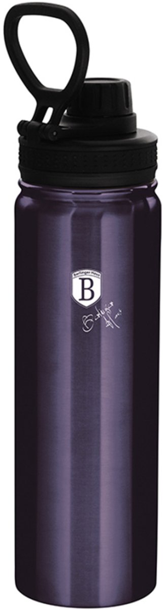 Berlinger Haus Purple Eclipse Metallic Line - Roestvrijstalen Fles - 720ml - Lichtgewicht - Siliconen Dichtingsring