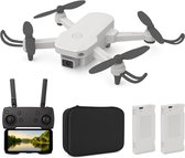 Tech Essentials® Dual Camera Drone -Incl 2 Accu's En Case - Grijs | Kinder - Voor Kinderen - Bestuurbare FPV Mini - Volwassenen - Buiten - Speelgoed - RC - E88