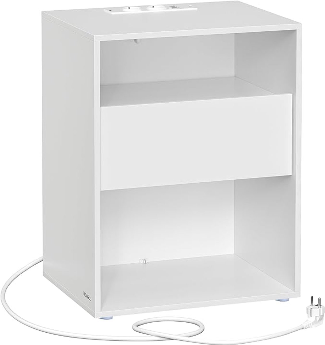 MAZAZU Nachtkastje - Lade - Wit - 45x35x58.3