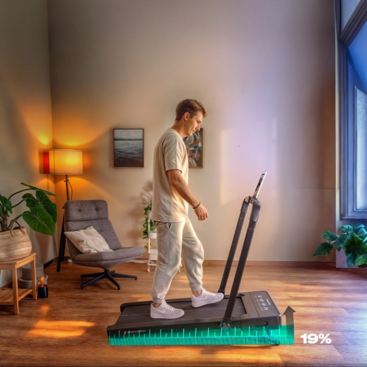 Afbeelding 3 van Sportstech sPad1000 2-in-1 loopband