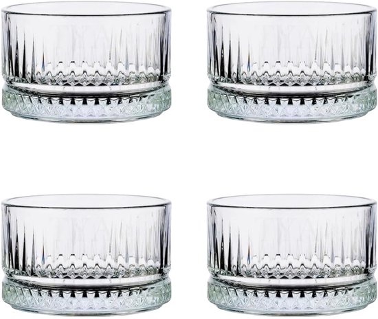 Verres à coupe Verres | 6 pièces | Verres à glace | Verres à dessert | Verres à sorbet | Verres à Cocktail | Motif en Design